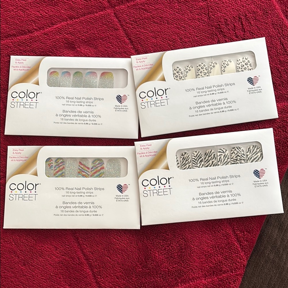 Lot of 4 Color Street Vibrant Nail Art Collection